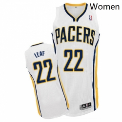 Womens Adidas Indiana Pacers 22 T J Leaf Authentic White Home NBA Jersey 