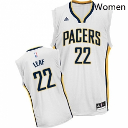 Womens Adidas Indiana Pacers 22 T J Leaf Swingman White Home NBA Jersey 