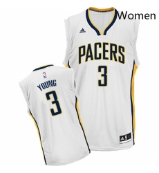 Womens Adidas Indiana Pacers 3 Joe Young Swingman White Home NBA Jersey