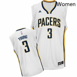 Womens Adidas Indiana Pacers 3 Joe Young Swingman White Home NBA Jersey
