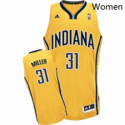 Womens Adidas Indiana Pacers 31 Reggie Miller Swingman Gold Alternate NBA Jersey