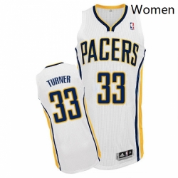 Womens Adidas Indiana Pacers 33 Myles Turner Authentic White Home NBA Jersey