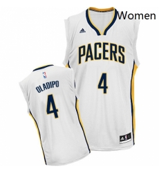Womens Adidas Indiana Pacers 4 Victor Oladipo Swingman White Home NBA Jersey 