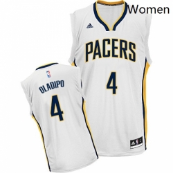 Womens Adidas Indiana Pacers 4 Victor Oladipo Swingman White Home NBA Jersey 