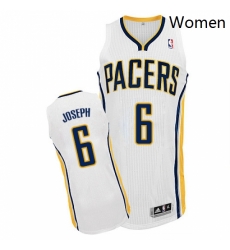 Womens Adidas Indiana Pacers 6 Cory Joseph Authentic White Home NBA Jersey 