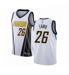 Womens Indiana Pacers 26 Jeremy Lamb White Swingman Jersey Earned Edition 