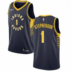 Womens Nike Indiana Pacers 1 Lance Stephenson Authentic Navy Blue Road NBA Jersey Icon Edition 