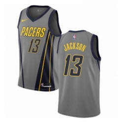Womens Nike Indiana Pacers 13 Mark Jackson Swingman Gray NBA Jersey City Edition