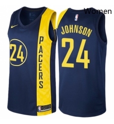 Womens Nike Indiana Pacers 24 Alize Johnson Swingman Navy Blue NBA Jersey City Edition 