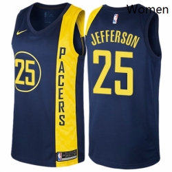 Womens Nike Indiana Pacers 25 Al Jefferson Swingman Navy Blue NBA Jersey City Edition