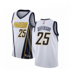 Womens Nike Indiana Pacers 25 Al Jefferson White Swingman Jersey Earned Edition