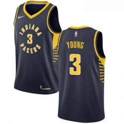 Womens Nike Indiana Pacers 3 Joe Young Authentic Navy Blue Road NBA Jersey Icon Edition