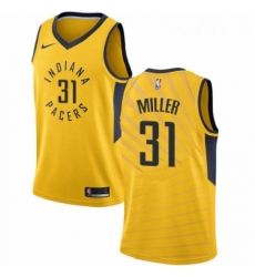 Womens Nike Indiana Pacers 31 Reggie Miller Swingman Gold NBA Jersey Statement Edition