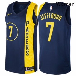 Womens Nike Indiana Pacers 7 Al Jefferson Swingman Navy Blue NBA Jersey City Edition