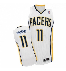 Youth Adidas Indiana Pacers 11 Domantas Sabonis Authentic White Home NBA Jersey 