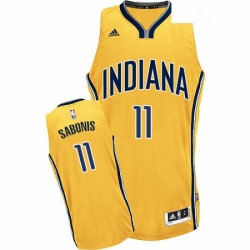 Youth Adidas Indiana Pacers 11 Domantas Sabonis Swingman Gold Alternate NBA Jersey 