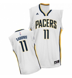 Youth Adidas Indiana Pacers 11 Domantas Sabonis Swingman White Home NBA Jersey 