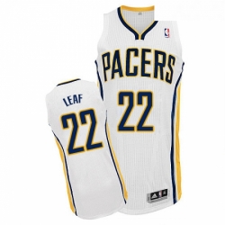 Youth Adidas Indiana Pacers 22 T J Leaf Authentic White Home NBA Jersey 