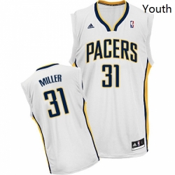 Youth Adidas Indiana Pacers 31 Reggie Miller Swingman White Home NBA Jersey