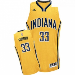 Youth Adidas Indiana Pacers 33 Myles Turner Swingman Gold Alternate NBA Jersey