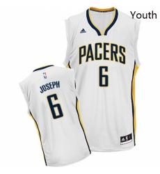 Youth Adidas Indiana Pacers 6 Cory Joseph Swingman White Home NBA Jersey 