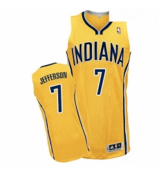 Youth Adidas Indiana Pacers 7 Al Jefferson Authentic Gold Alternate NBA Jersey