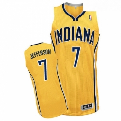 Youth Adidas Indiana Pacers 7 Al Jefferson Authentic Gold Alternate NBA Jersey