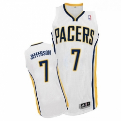 Youth Adidas Indiana Pacers 7 Al Jefferson Authentic White Home NBA Jersey