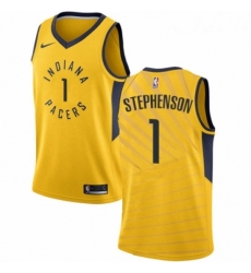 Youth Nike Indiana Pacers 1 Lance Stephenson Authentic Gold NBA Jersey Statement Edition 