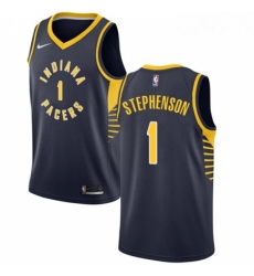 Youth Nike Indiana Pacers 1 Lance Stephenson Authentic Navy Blue Road NBA Jersey Icon Edition 