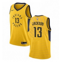 Youth Nike Indiana Pacers 13 Mark Jackson Authentic Gold NBA Jersey Statement Edition