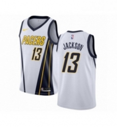 Youth Nike Indiana Pacers 13 Mark Jackson White Swingman Jersey Earned Edition