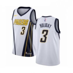 Youth Nike Indiana Pacers 3 Aaron Holiday White Swingman Jersey Earned Edition 