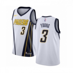 Youth Nike Indiana Pacers 3 Joe Young White Swingman Jersey Earned Edition