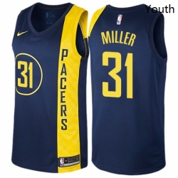 Youth Nike Indiana Pacers 31 Reggie Miller Swingman Navy Blue NBA Jersey City Edition