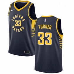 Youth Nike Indiana Pacers 33 Myles Turner Authentic Navy Blue Road NBA Jersey Icon Edition