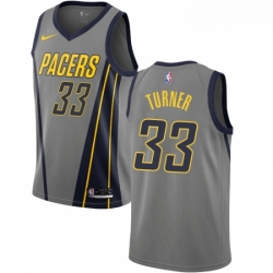 Youth Nike Indiana Pacers 33 Myles Turner Swingman Gray NBA Jersey City Edition