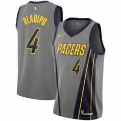 Youth Nike Indiana Pacers 4 Victor Oladipo Swingman Gray NBA Jersey City Edition 