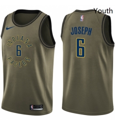 Youth Nike Indiana Pacers 6 Cory Joseph Swingman Green Salute to Service NBA Jersey 