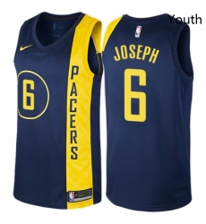 Youth Nike Indiana Pacers 6 Cory Joseph Swingman Navy Blue NBA Jersey City Edition 