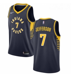 Youth Nike Indiana Pacers 7 Al Jefferson Authentic Navy Blue Road NBA Jersey Icon Edition