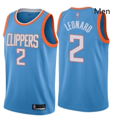 Clippers #2 Kawhi Leonard Blue Basketball Swingman City Edition Jersey
