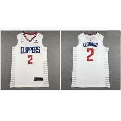Clippers 2 Kawhi Leonard White Nike Authentic Jersey