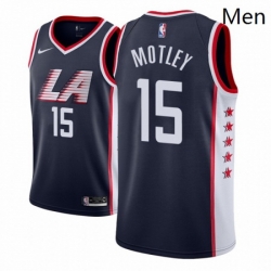 Men NBA 2018 19 Los Angeles Clippers 15 Johnathan Motley City Edition Navy Jersey 