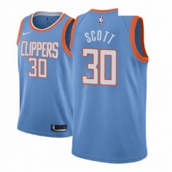 Men NBA 2018 19 Los Angeles Clippers 30 Mike Scott City Edition Blue Jersey 