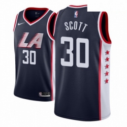 Men NBA 2018 19 Los Angeles Clippers 30 Mike Scott City Edition Navy Jersey 