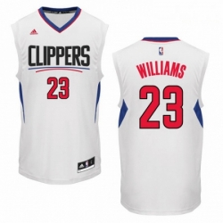 Mens Adidas Los Angeles Clippers 23 Louis Williams Swingman White Home NBA Jersey 