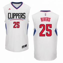 Mens Adidas Los Angeles Clippers 25 Austin Rivers Authentic White Home NBA Jersey