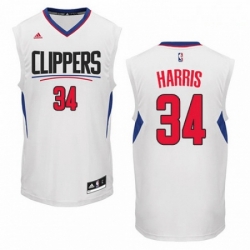 Mens Adidas Los Angeles Clippers 34 Tobias Harris Authentic White Home NBA Jersey 