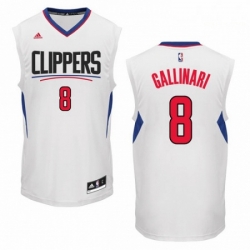 Mens Adidas Los Angeles Clippers 8 Danilo Gallinari Swingman White Home NBA Jersey 